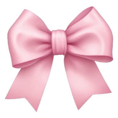 A light pink ribbon bow sticker