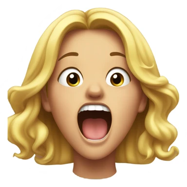 Girl yelling sticker