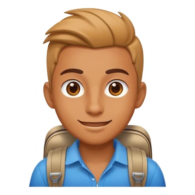 a young man who is fun loving and energetic traveller sticker