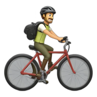 persona haciendo caballitos en bici sticker