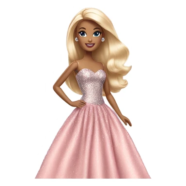 Barbie doll in a prom dress sticker