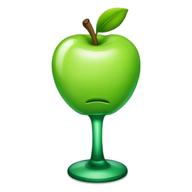 green apple glass sticker