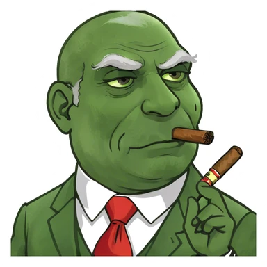 President with cigar sticker
