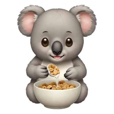 koala eating cereal sticker