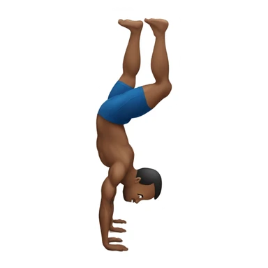 muscular athlete doing handstand sticker