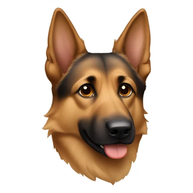 light brown and brown german shepard sticker