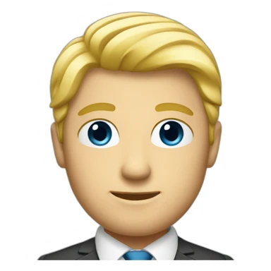 blonde businessman sticker