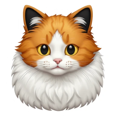 A cat with half its face ginger and the other half black sticker