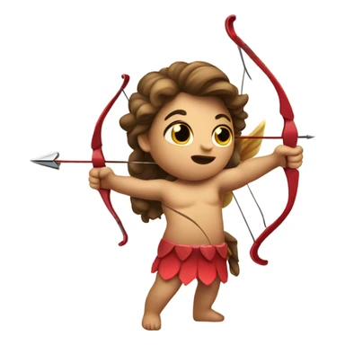 Cupid firing his heart bow sticker