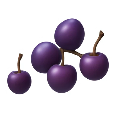 3D plum sticker