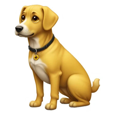 un chien jaune sticker