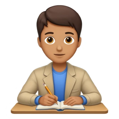 adulto  estudiando sticker