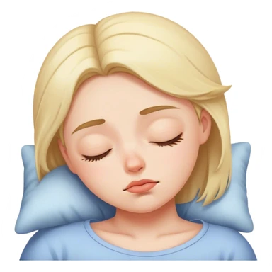 Sleepy girl sticker