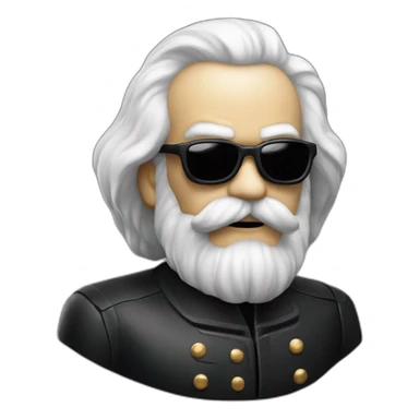 karl marx goes to Harley-Davidson sticker