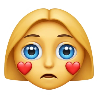 Generame un emoji que tenga los ojos de corazón roto y llore sticker