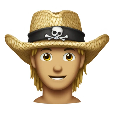 straw hat pirate sticker