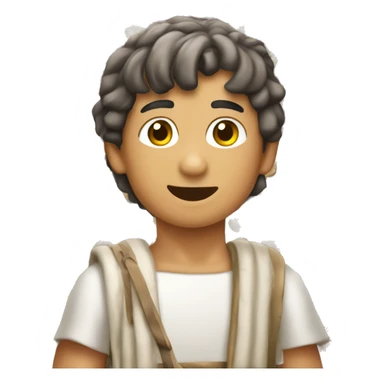 niño haciendo un mosaico romano sticker