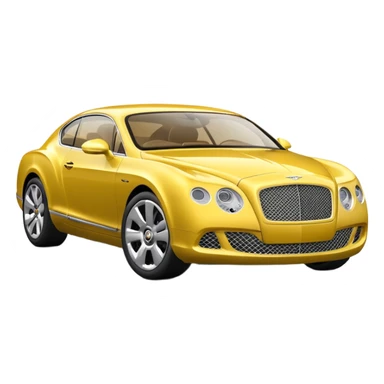 Yellow Bentley sticker