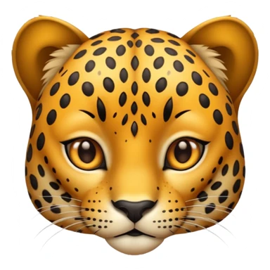 Leopard face with brown eyes 🐆  sticker