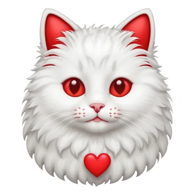 Cat with hearts sticker