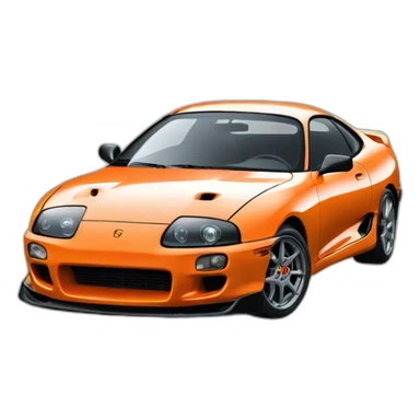 Orange supra mk4 tuned sticker