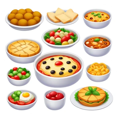 High resolution of a food dishes sticker