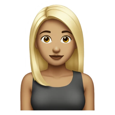 Pretty girl with half blonde half black hair sticker