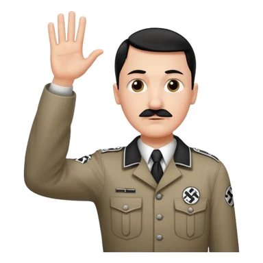 Hitler salute with nazi symbol on shirt sticker