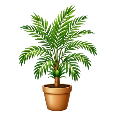 parlour palm in a pot sticker