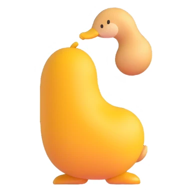 3D character of a cute peanut, no facial expression, rounded and shiny sticker