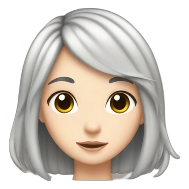 white girl black hair in countryside cat dog sticker