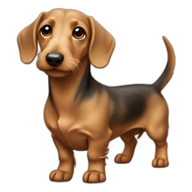 Wirehair dachshund tan sticker