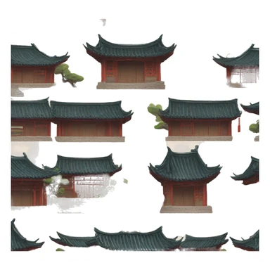 traditional Chinese architecture, village sticker