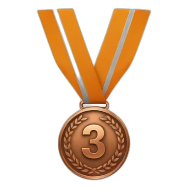 Bronze 3nd place medal sticker