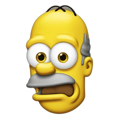 homer simpsons head sticker