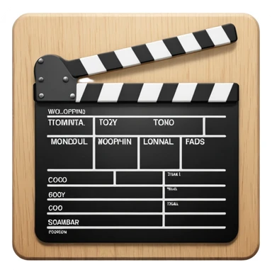 high definition emoji of a movie clapperboard with crisp edges sticker
