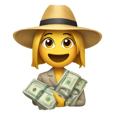 CHICA CON SOMBREO DE CUEMPLEAÑO Y OJOS DE DINERO sticker