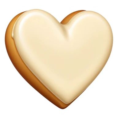 Cream heart  sticker