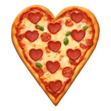 heart-shaped pizza sticker
