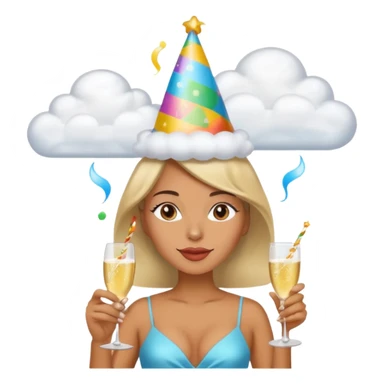 the last one is the best. add clouds around her head sticker