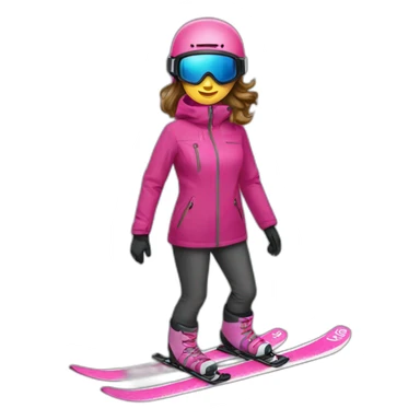 Femme tenue de ski sticker