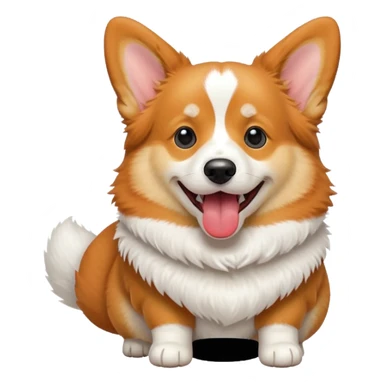 Corgi sticking out tongue  sticker