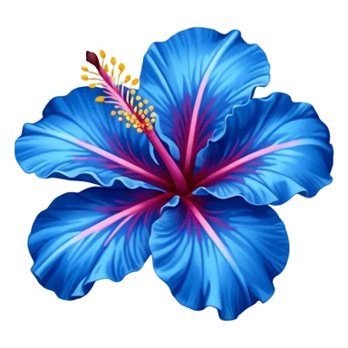 a blue flower similar to a hibiscus flower sticker