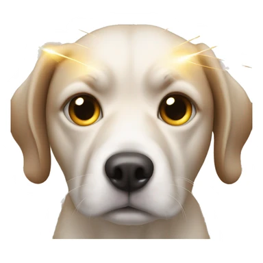 Dog shooting laser beams out of eyes sticker