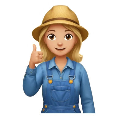 tia granjera dando like granjera  campo sticker