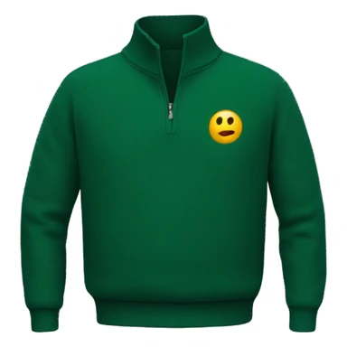 Dark green quarter zip sweater sticker