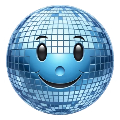 disco ball moon sticker