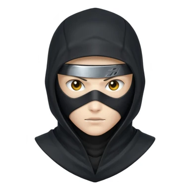 hooded ninja cyborg sticker