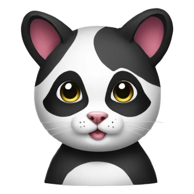 cute masked panda-cat sticker