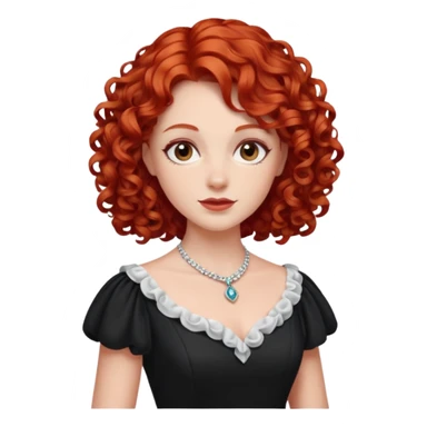 Rose DeWitt Bukater curly red hair sticker